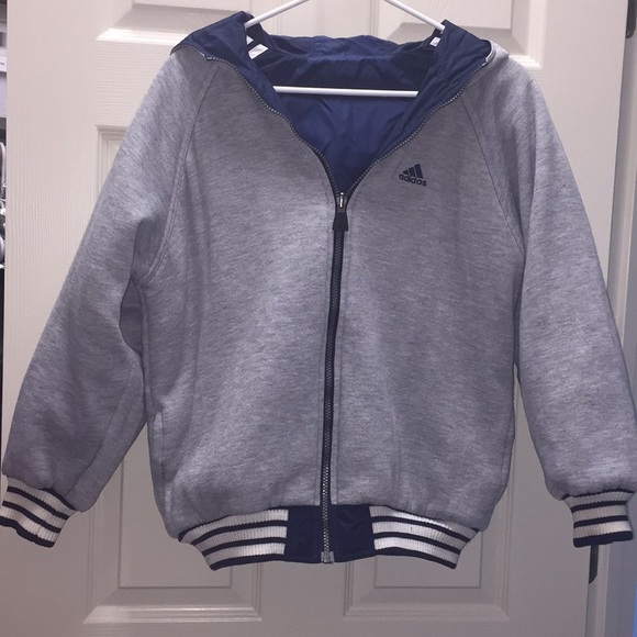 adidas Jackets & Blazers - Adidas Reversible Jacket Navy Gray Small